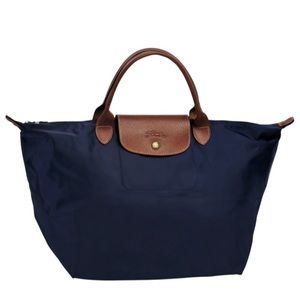 Longchamp Navy Blue Le Pliage Nylon Medium Bag